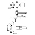 Kupfer-Thermostat-Badewannenmischer mit langem Auslauf